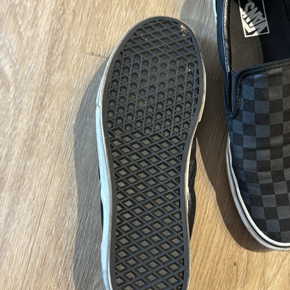 Vans Classic Slip-On Checkerboard Mens 11 black and grey - Picture 5 of 6